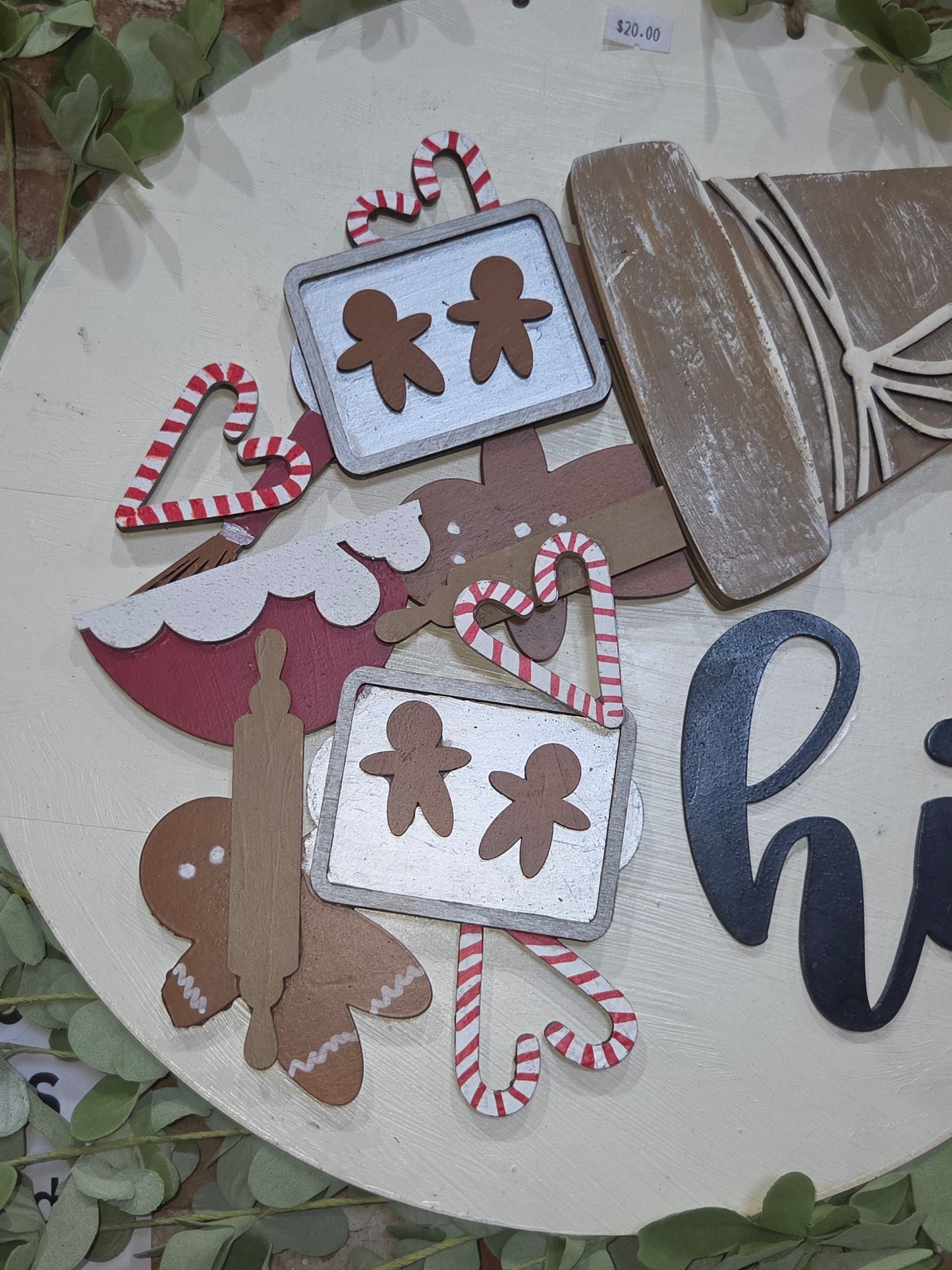 Making Gingerbread Men and Candy Canes Insert for Interchangeable Pot Spilling Door Sign *Sign Sold Seperately* pi10
