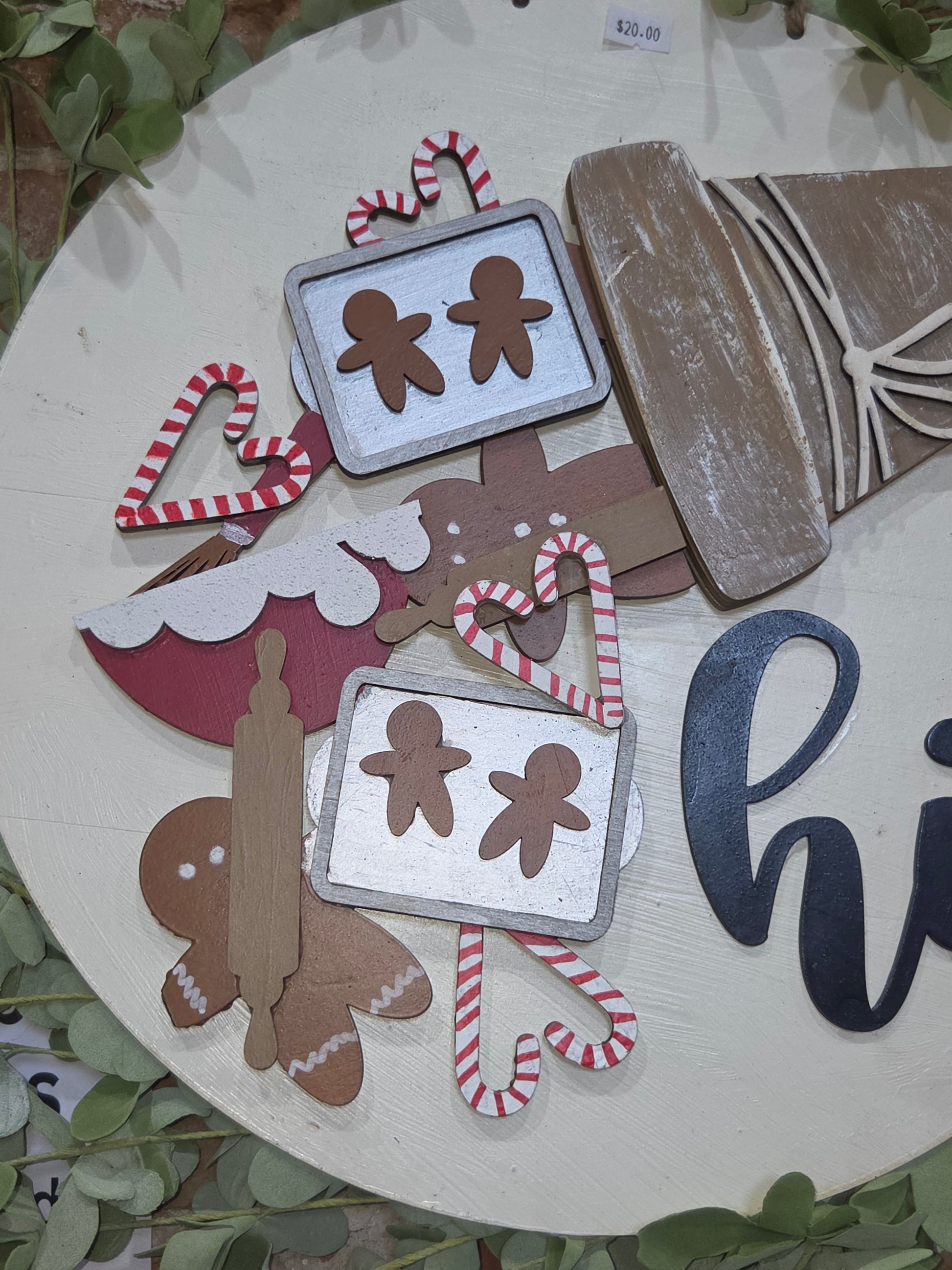 Making Gingerbread Men and Candy Canes Insert for Interchangeable Pot Spilling Door Sign *Sign Sold Seperately* pi10