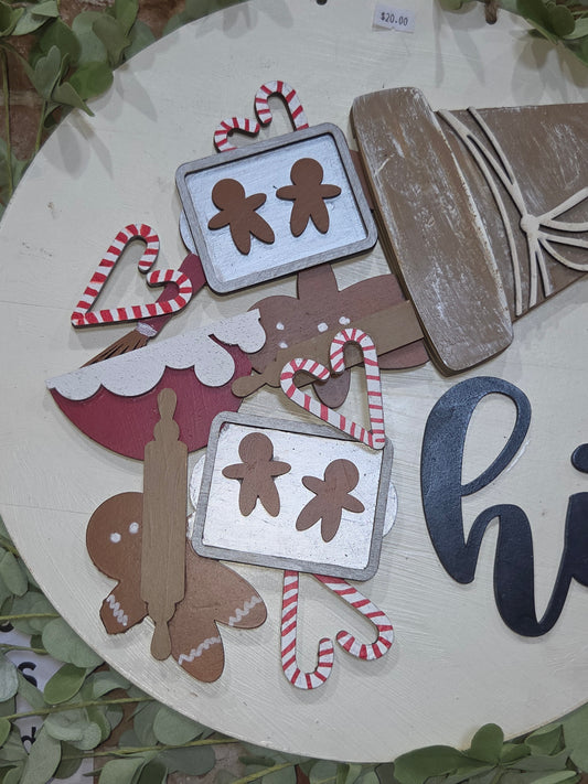 Making Gingerbread Men and Candy Canes Insert for Interchangeable Pot Spilling Door Sign *Sign Sold Seperately* pi10