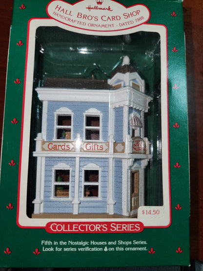 Hall's Bro's Card shop Ornament Hallmark Nostalgic Houses and shops hh1988