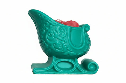 Vintage Avon Christmas Sleigh Light Bayberry Fragrance Candle 1975