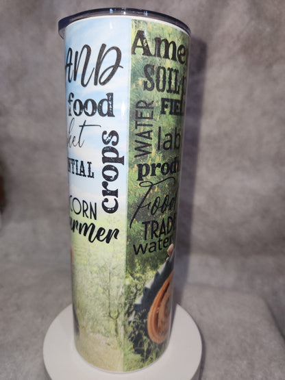 20 oz stainless steel, insulated tumbler farmer tf55