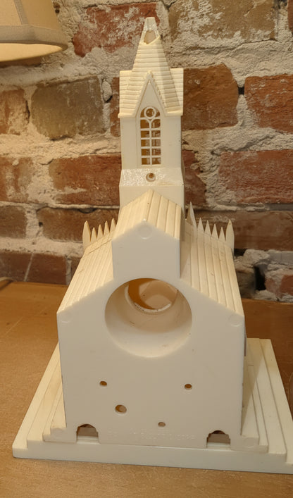 Vintage Raylite Church AS IS No Music Lighted Bulb Added Not Original