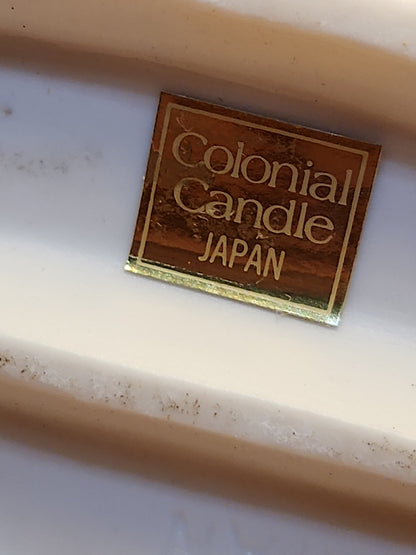 Vintage Colonial Candle Two Children Kneeling Porcelain Candle Holder Japan ch8