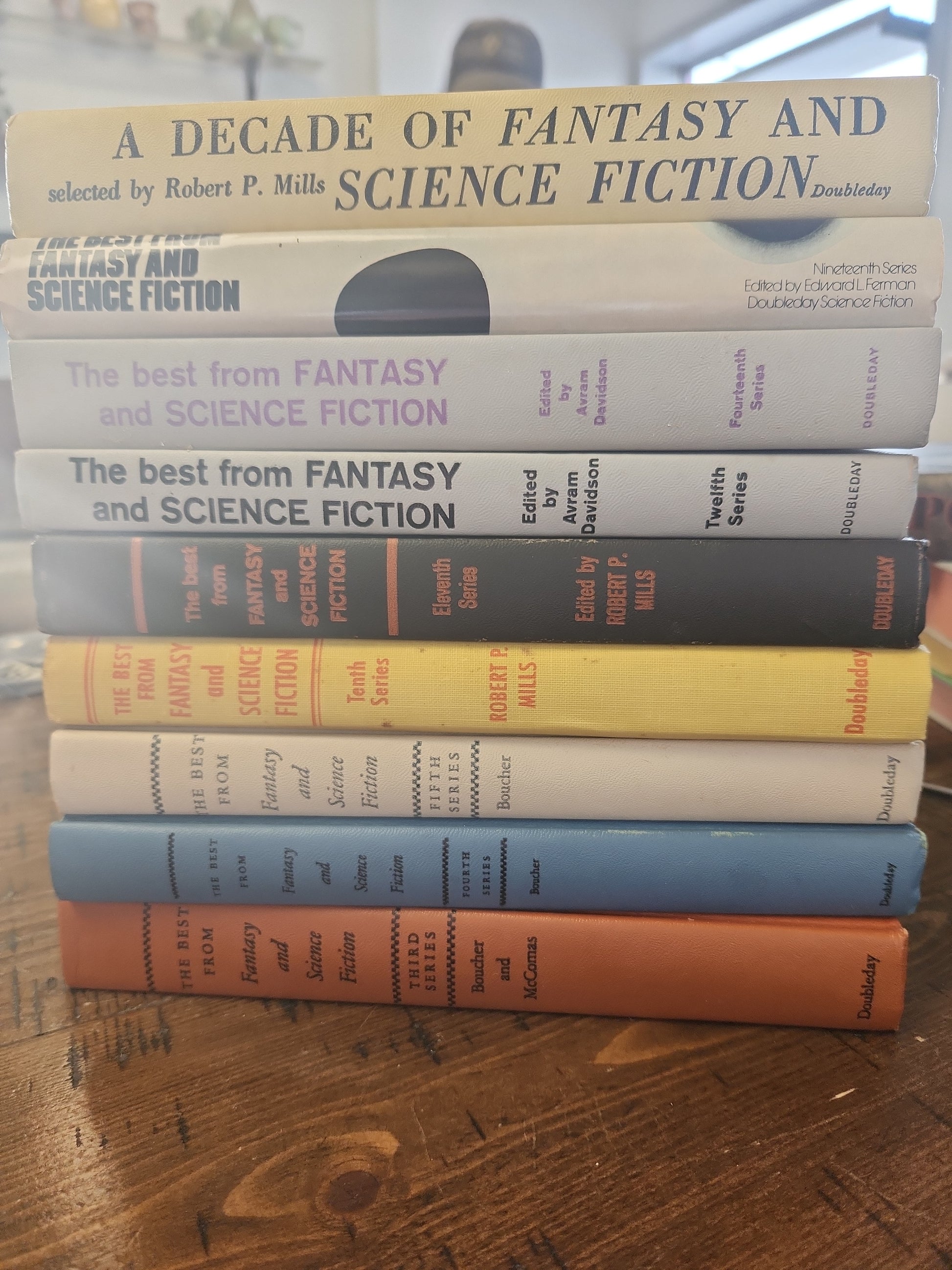 Vintage The Best From Fantasy And Science Fiction Lot of 9 Books 3rd, 4th, 5th, 10th, 11th, 12th, 14th, 19th and A Decade of Fantasy & Science Fiction 1960s and 1970s