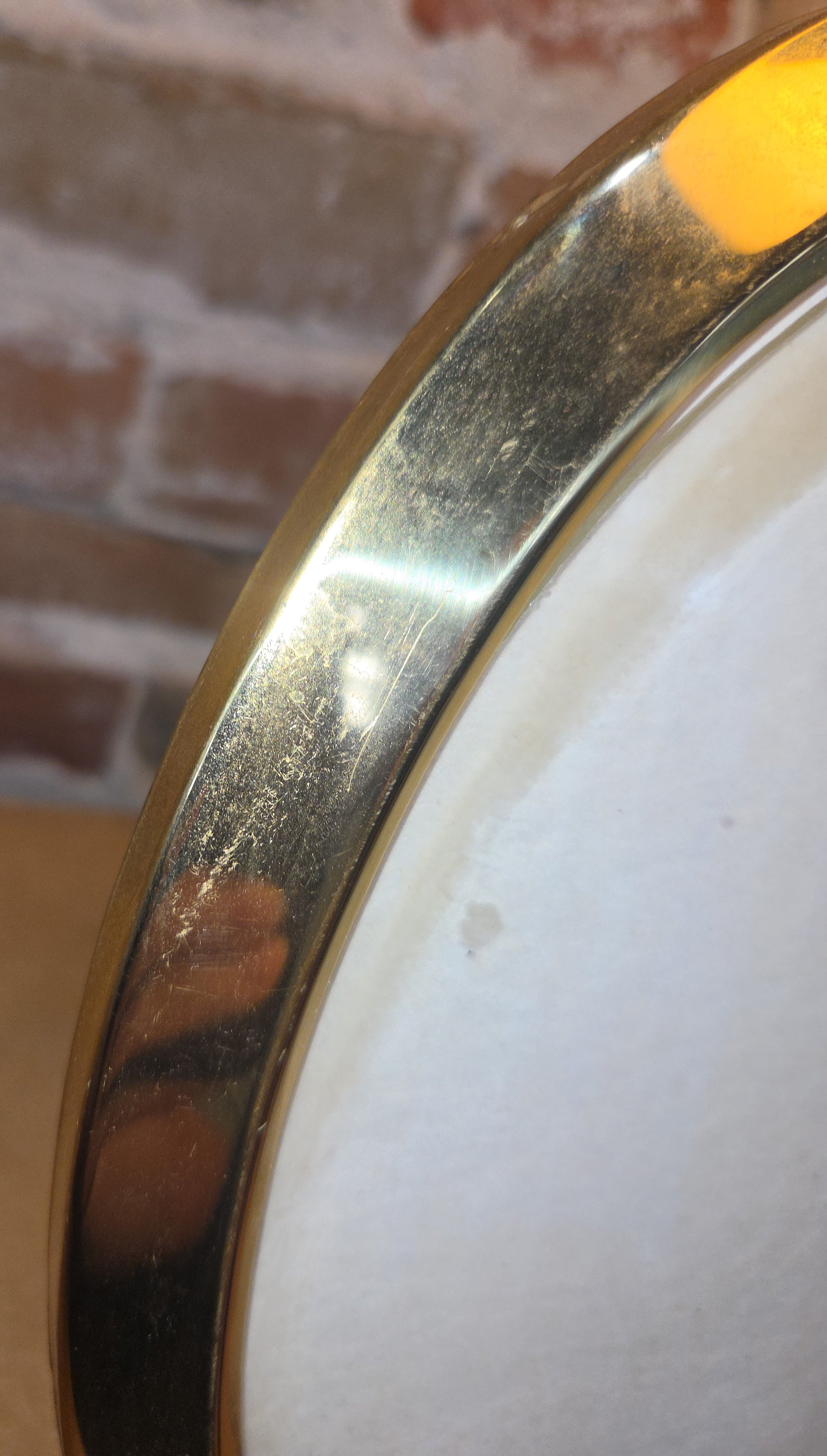 Vintage Brass Footed Oval Photo Frame