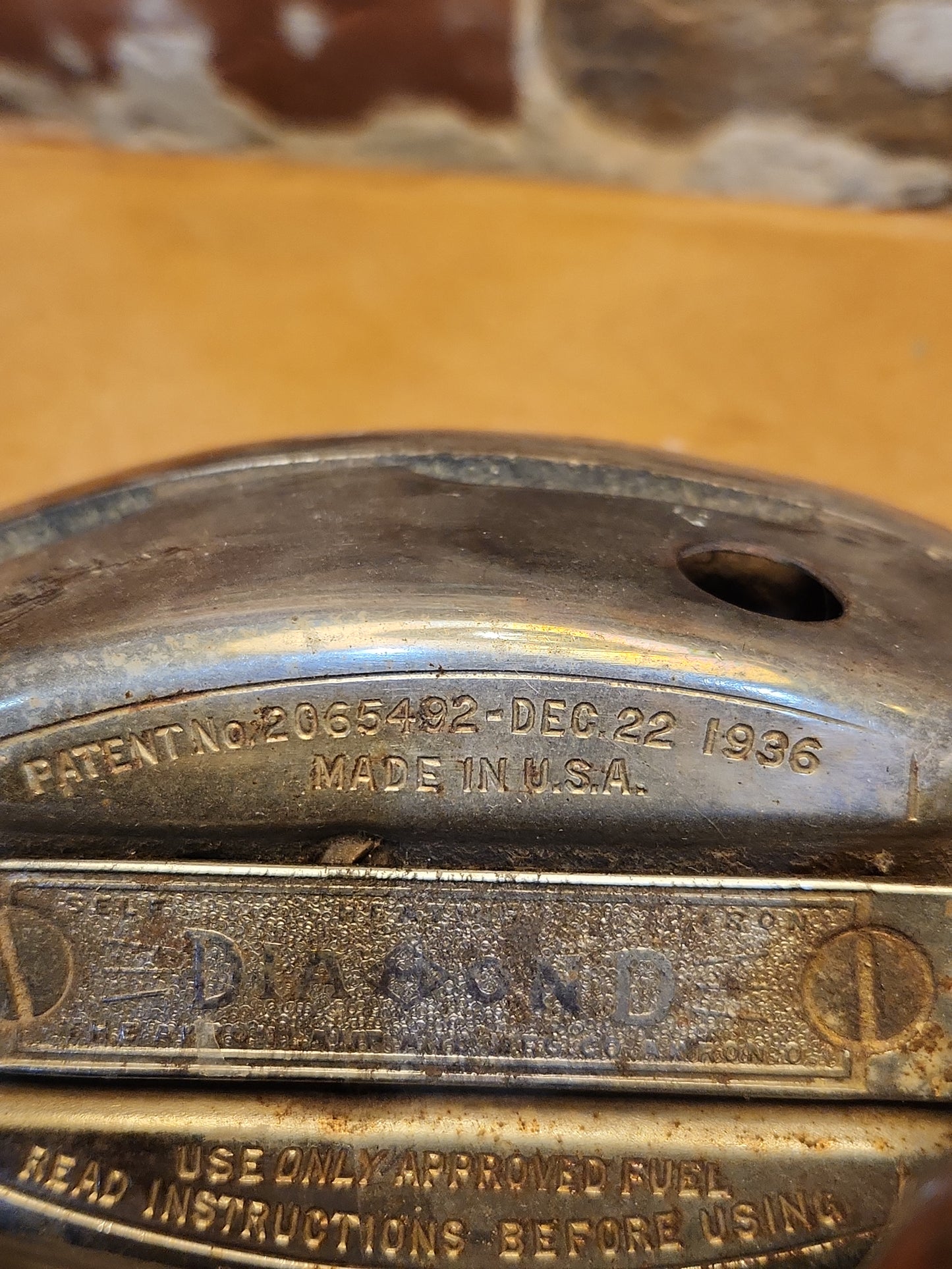 Vintage Gasoline Powered Diamon Sad Iron si5