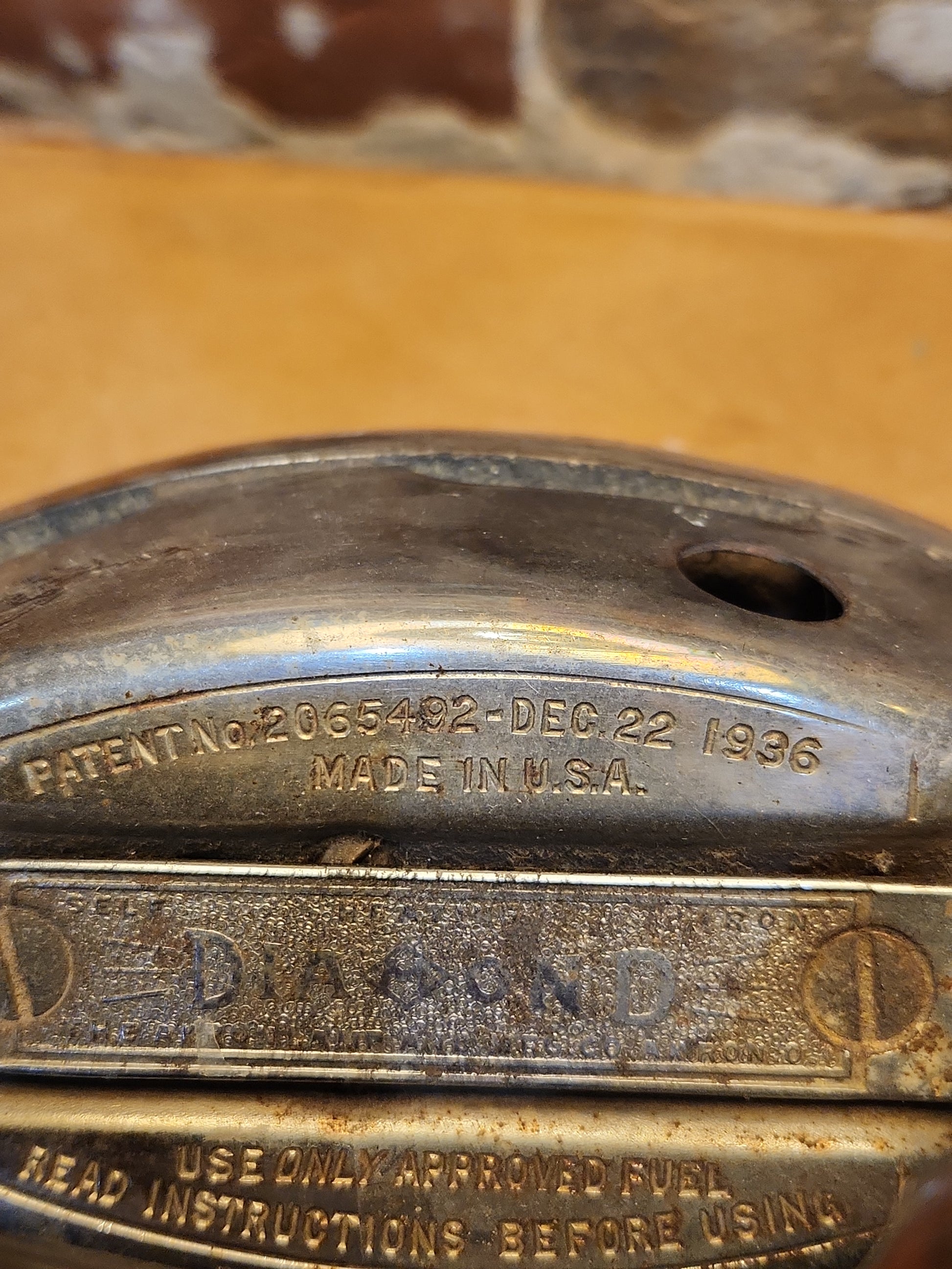 Vintage Gasoline Powered Diamon Sad Iron si5