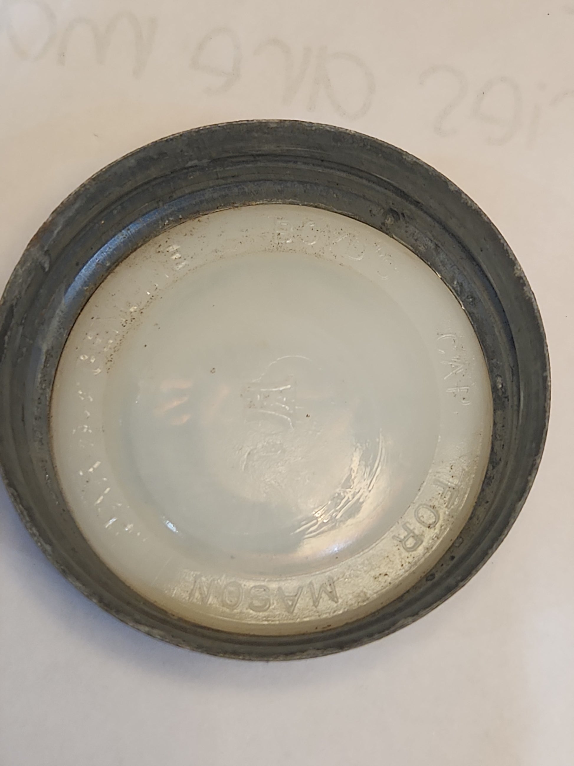 Vintage Atlas Strong Shoulder Cornflower Aqua Blue Quart Jar and Atlas Lid jar90