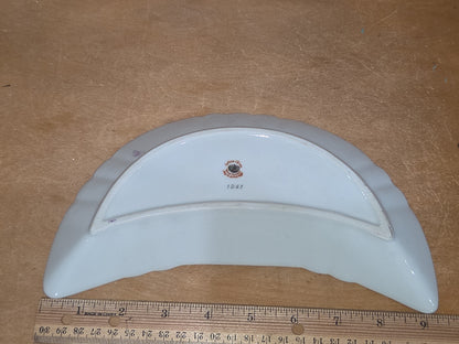 Vintage Lefton China Hand Painted Crescent Beside the Plate Tray G5