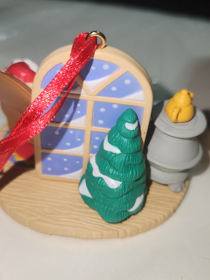 Avon Gift Collection Christmas With Santa Ornament Taking A Nap