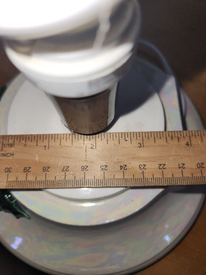 Vintage Ceramic Christmas Tree Base 1970s Iridescent Pearl NOTE: Base only