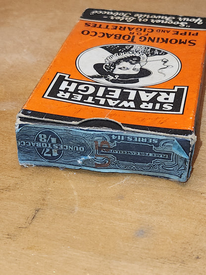Vintage SIR Walter Raleigh Tobacco Packet Box Pack Pipe and Cigarettes Brown & Williamson Kentucky cig1