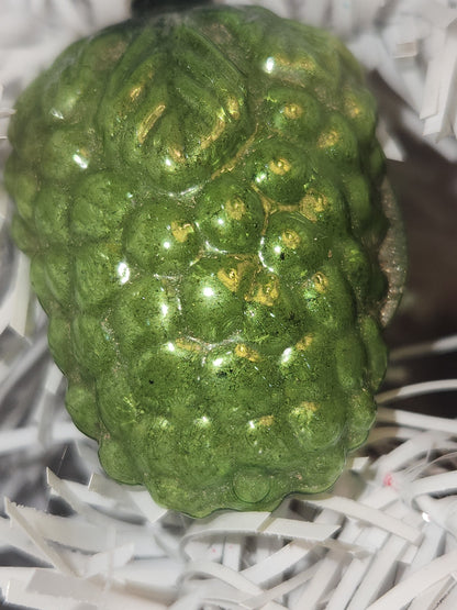 Vintage Antique Figural Glass Ornament Green Grape Cluster Christmas Ornaments for Feather Tree vo5