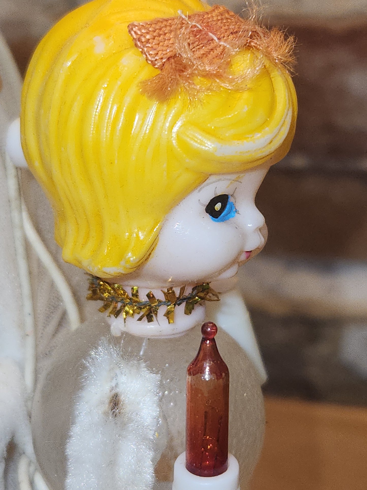 Vintage Christmas Tree Topper 7" Flashing Angel tt09