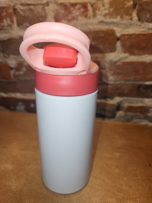 Custom Order Kid's 12 oz Tumbler with Pink and Hot Pink Flip Top Lid