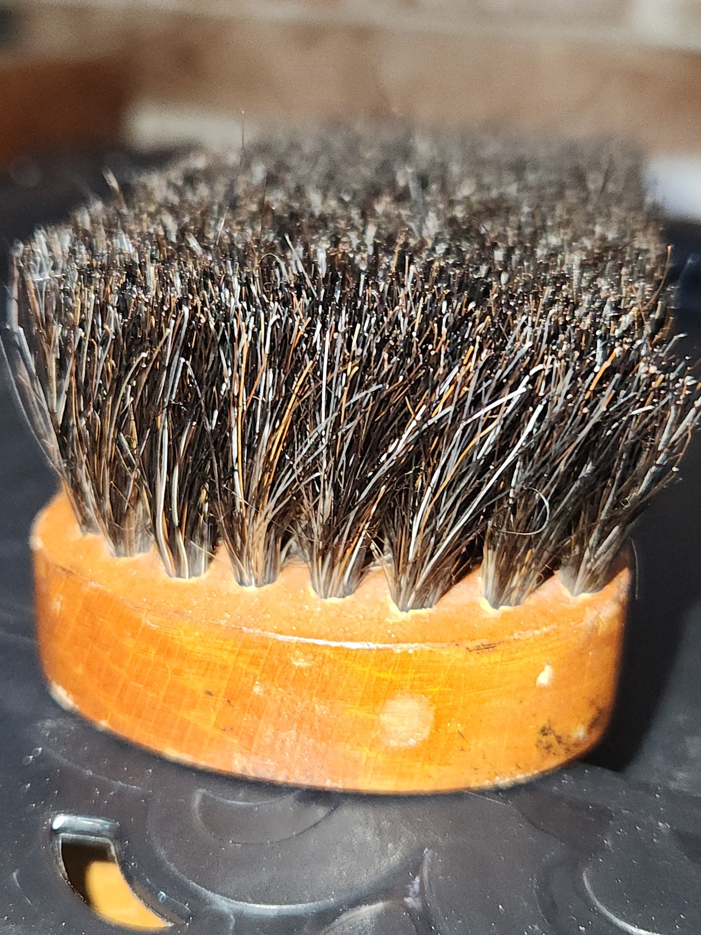 Vintage Wooden Shoe Polish Brush Probable Horse Hair bh4