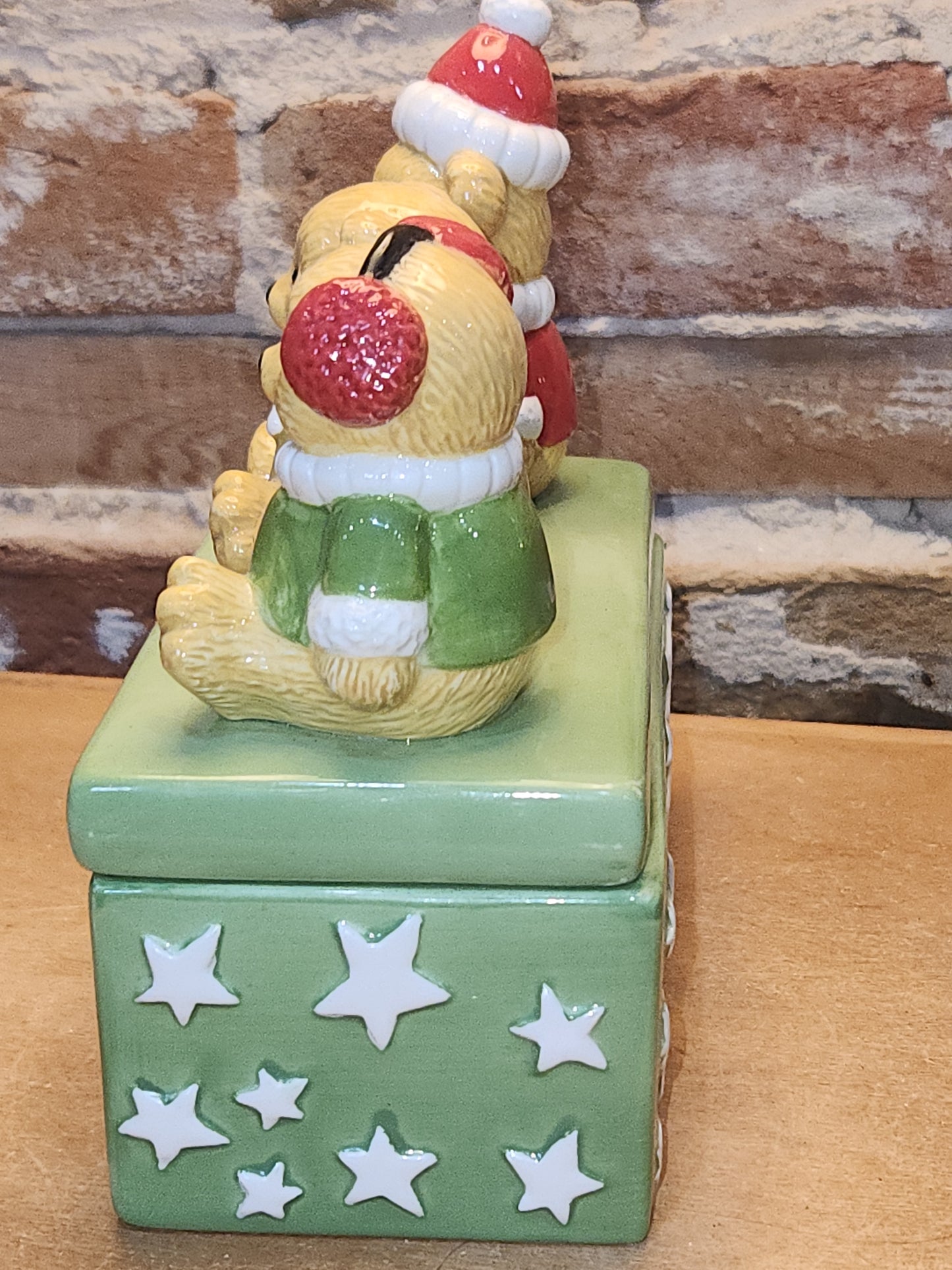 Houston Harvest Three Bears Ceramic Box Winter Stars tb76