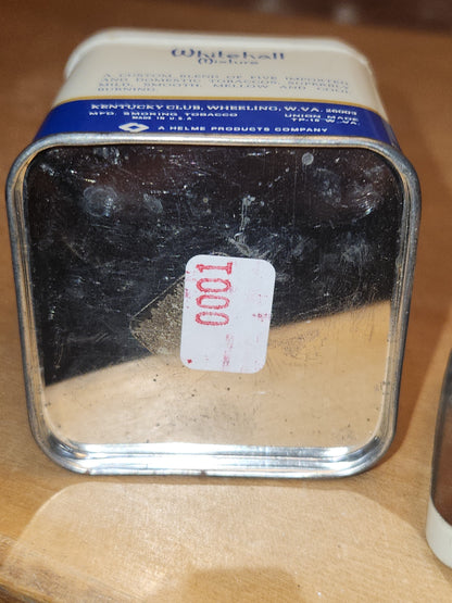 Vintage Whitehall Mixture Tobacco Tin Kentucky Club Wheeling W.VA. Empty No Contents tin01