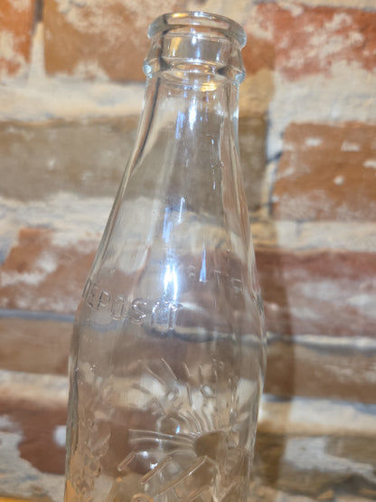 Vintage Soda Bottle Sun-Rise Beverage 10 oz Clear Glass vsb50