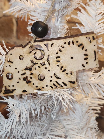 Wooden Nebraska Car Charm Rear-view Mirror Ornament no12