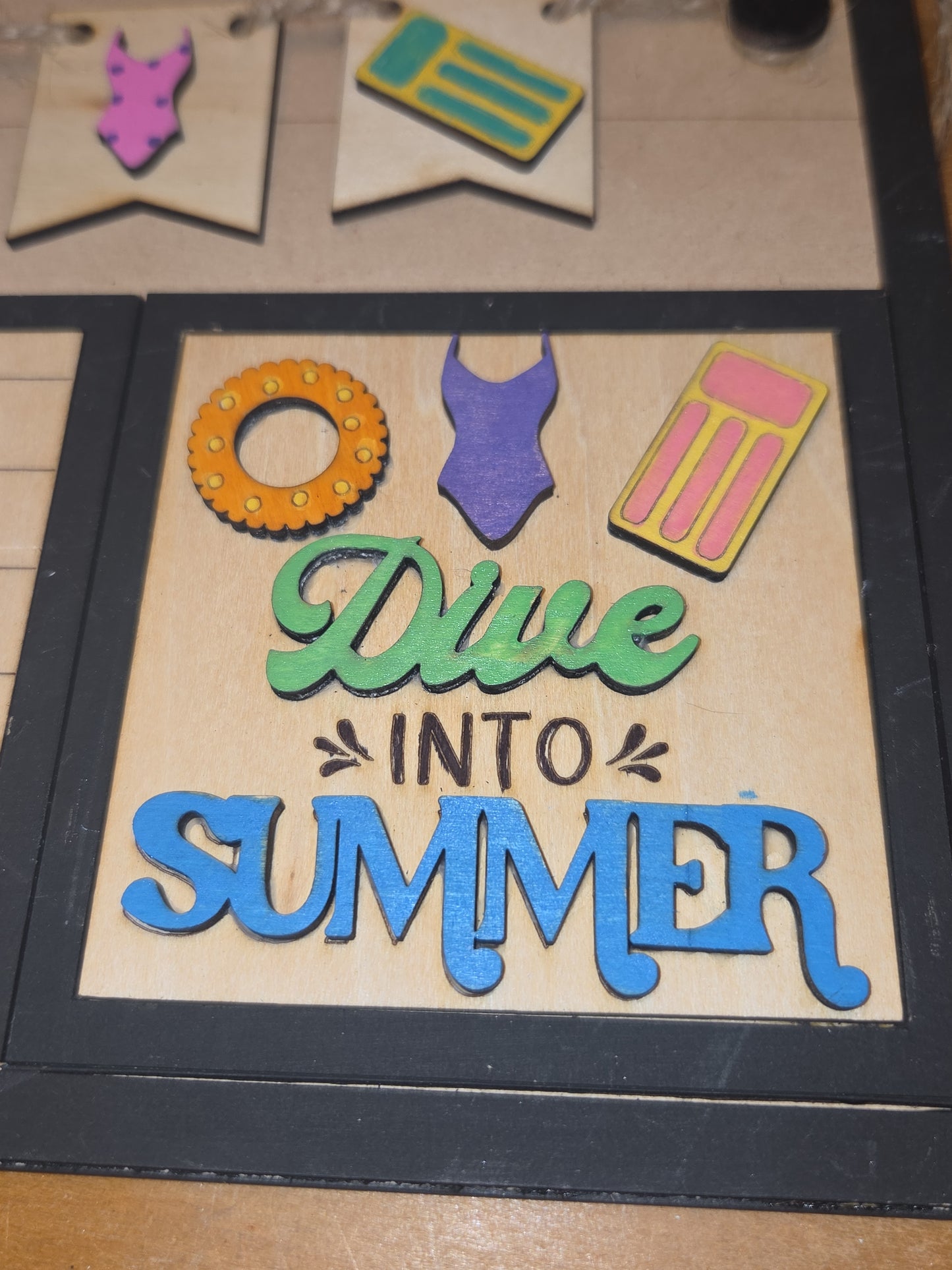 Summer June Insert Kit for Interchangeable Frame Can Fit Arch, Rectangle, or Square Frame FRAMES SOLD SEPARATELY is3