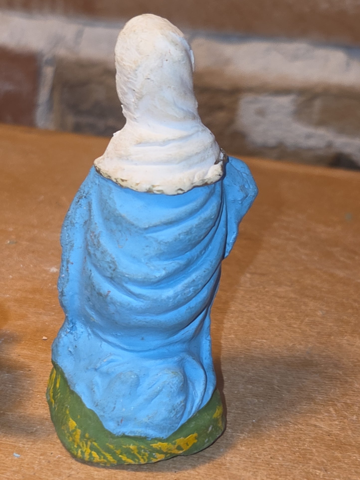 Vintage Holy Family Nativity Chalkware Paper Mache Italy 3 pieces AS IS