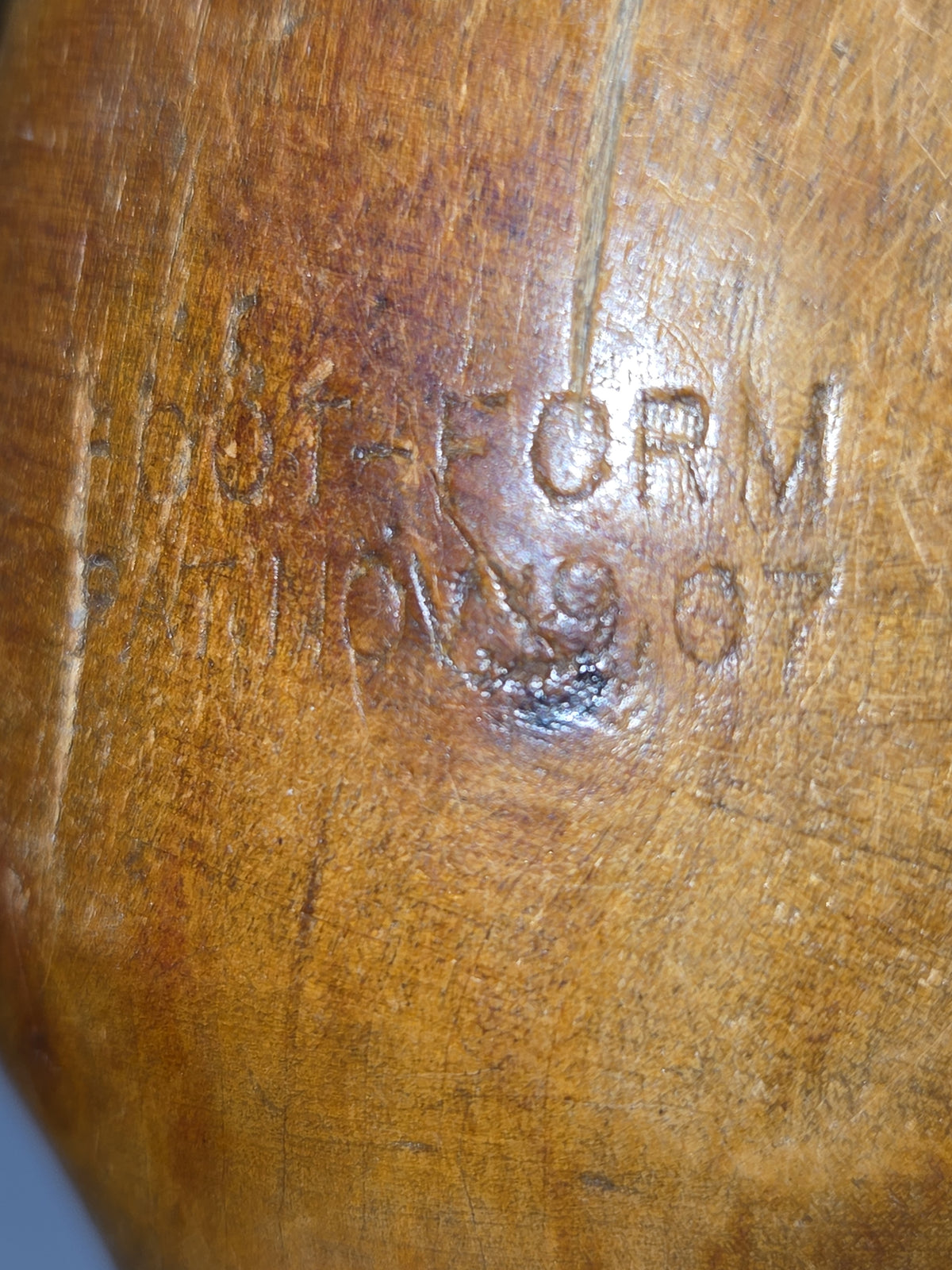 Antique Wooden Foot-Form Pat Nov 1907 Sock Darner Hand Stiching Knitting Vintage vss7
