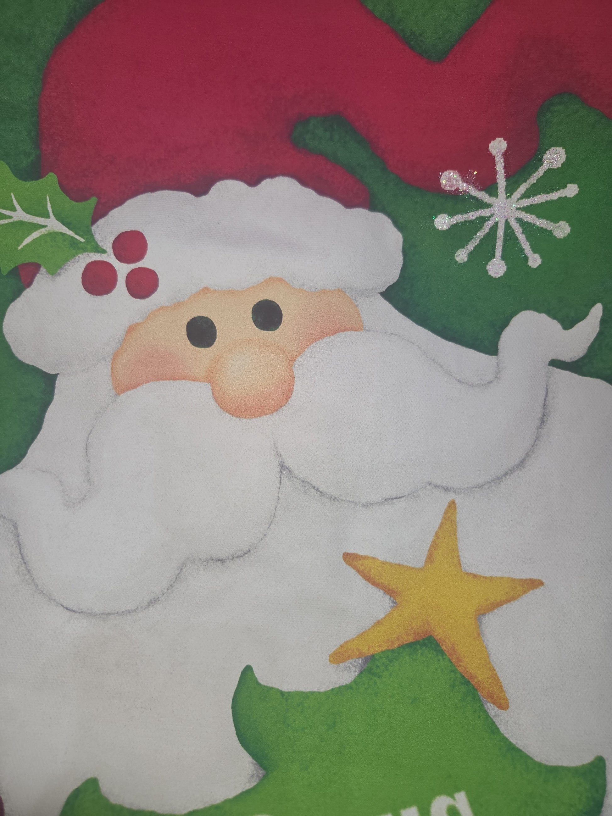 Painted Canvas Santa Advent Christmas Countdown av91