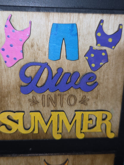 Summer June Insert Kit for Interchangeable Frame Can Fit Arch, Rectangle, or Square Frame FRAMES SOLD SEPARATELY
