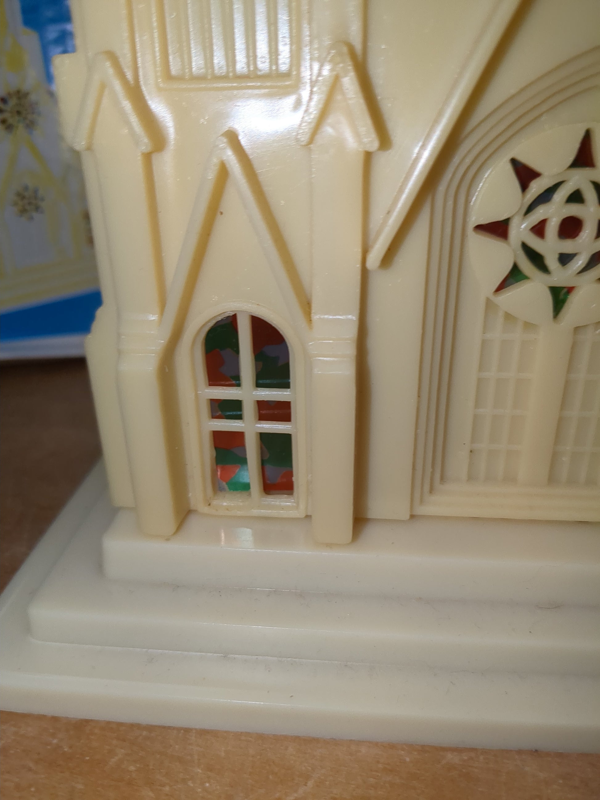 Vintage Musical Church Plays Silent Night AS IS Does Not Light Up Hong Kong