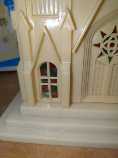 Vintage Musical Church Plays Silent Night AS IS Does Not Light Up Hong Kong