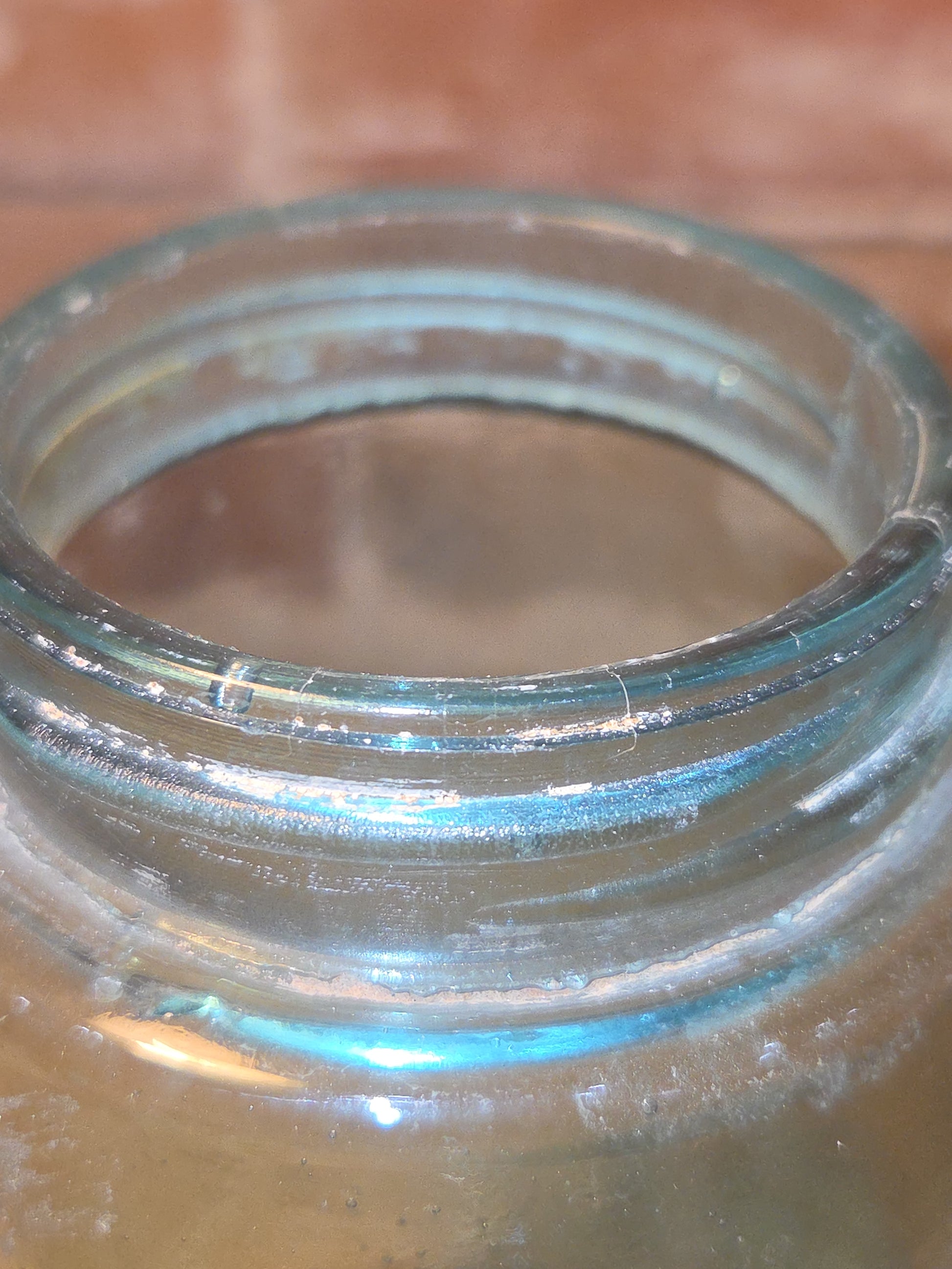 Vintage Mason's Jar Patent Nov 30th 1858 Aqua Glass Zinc Lid jar99