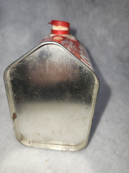 Vintage EMPTY tin "100th Anniversary 1887-1987 Log Cabin Syrup with Top tin663