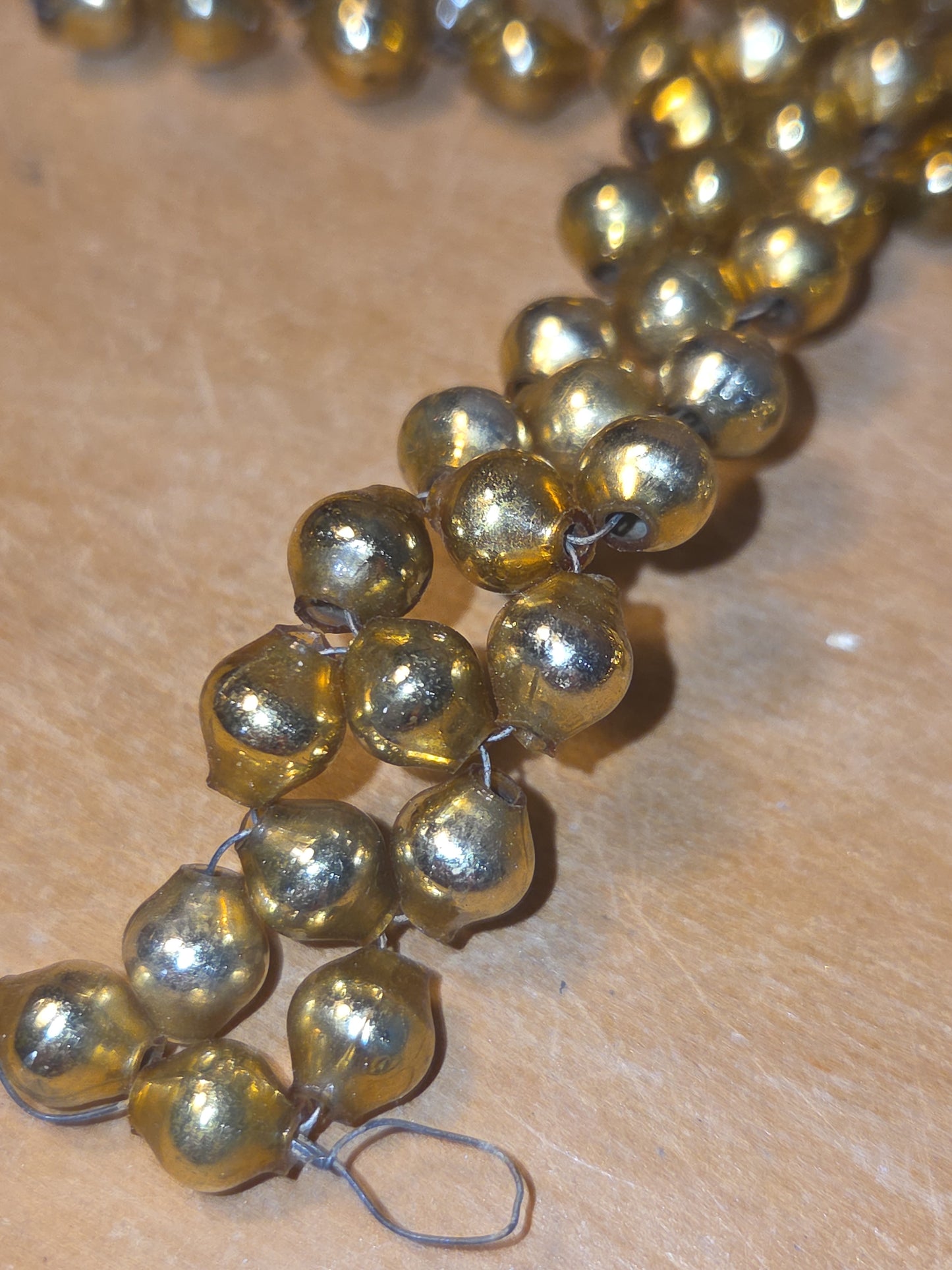 Vintage Mercury Bead Cross Ornaments AS IS For Crafting
