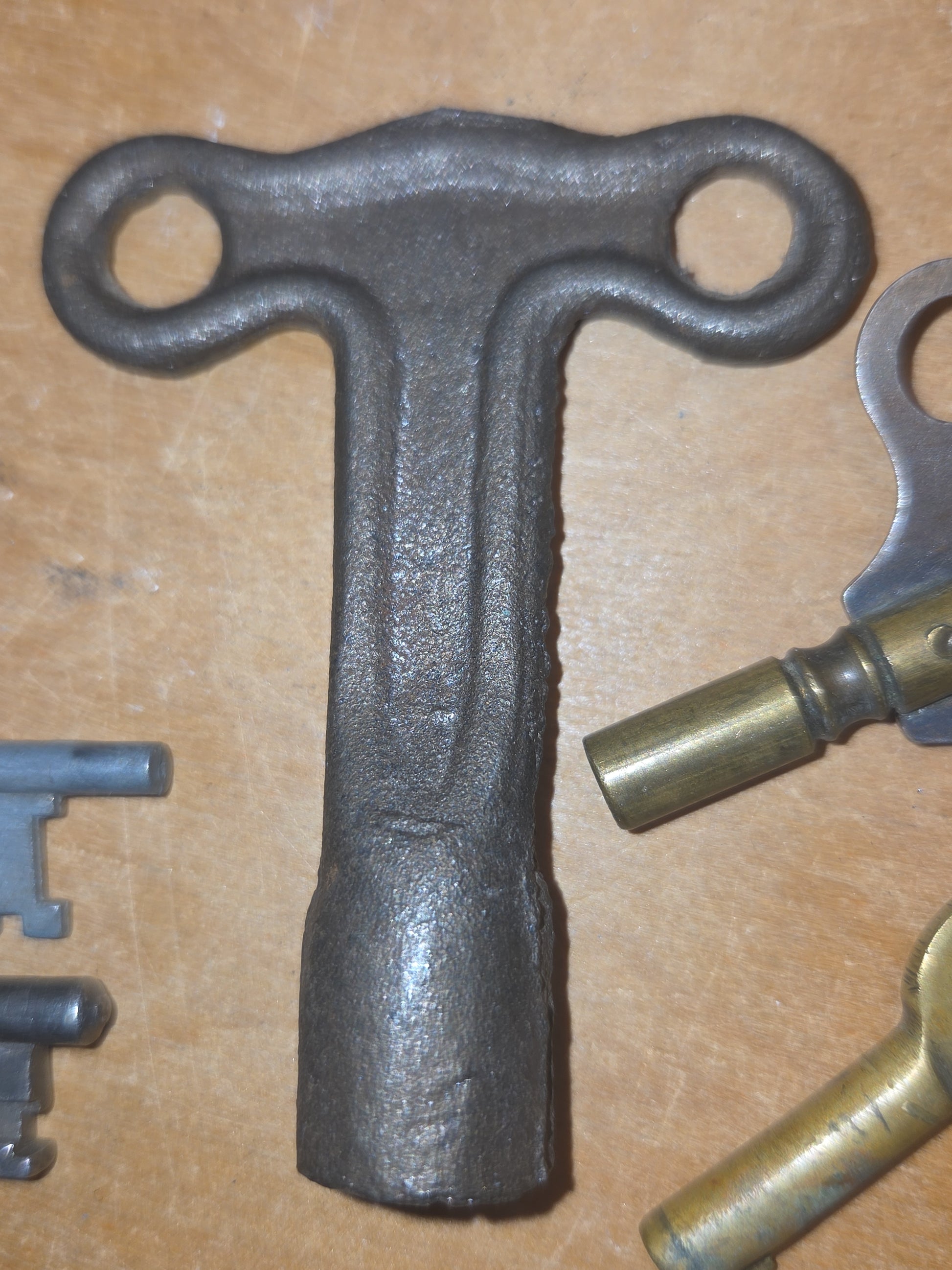 Vintage Keys Set of 8 Clock Winding Skeleton Brass West Germany
