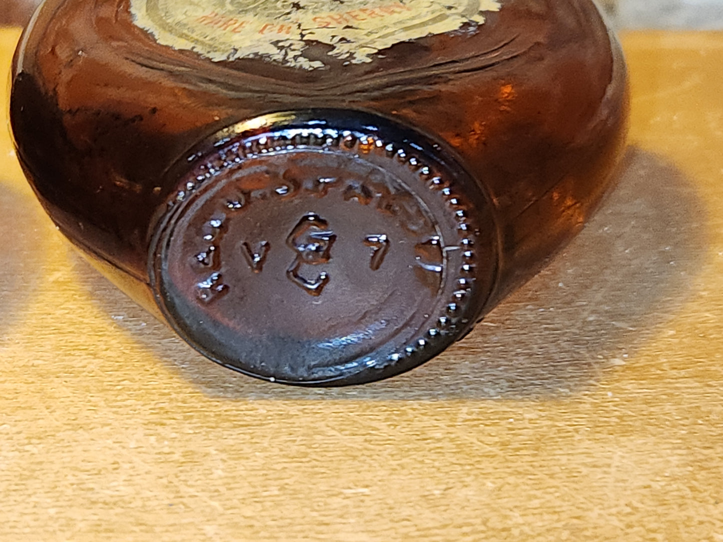 Vintage Liquor Bottles Paul Masson Rare Dry Sherry Heart Shaped Amber Glass Set of 2 vlb01