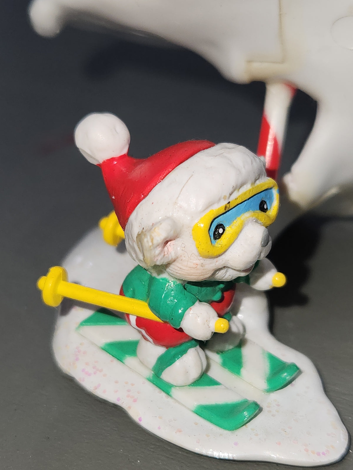 Vintage Noma OrnaMotion Rotating Christmas Ornament Ski Race 1989 With Motor