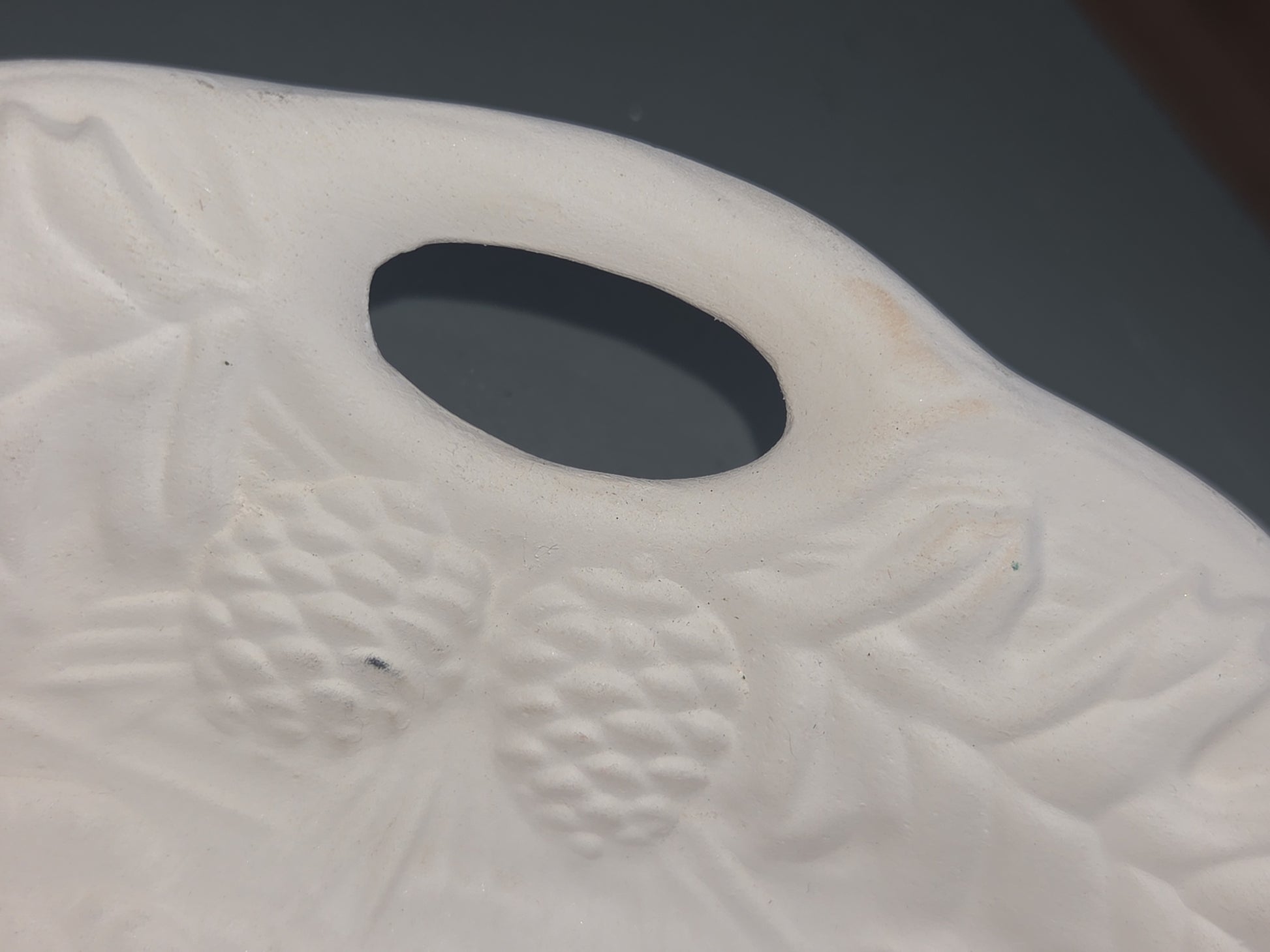 Unpainted Ceramic Serving Bowl Ready to Paint Deer in Forest 9"