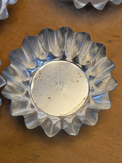 Vintage Miniature Swedish Fluted Tins Pan Chocolates Mold and Clay Molding Tool Set of 16 al99