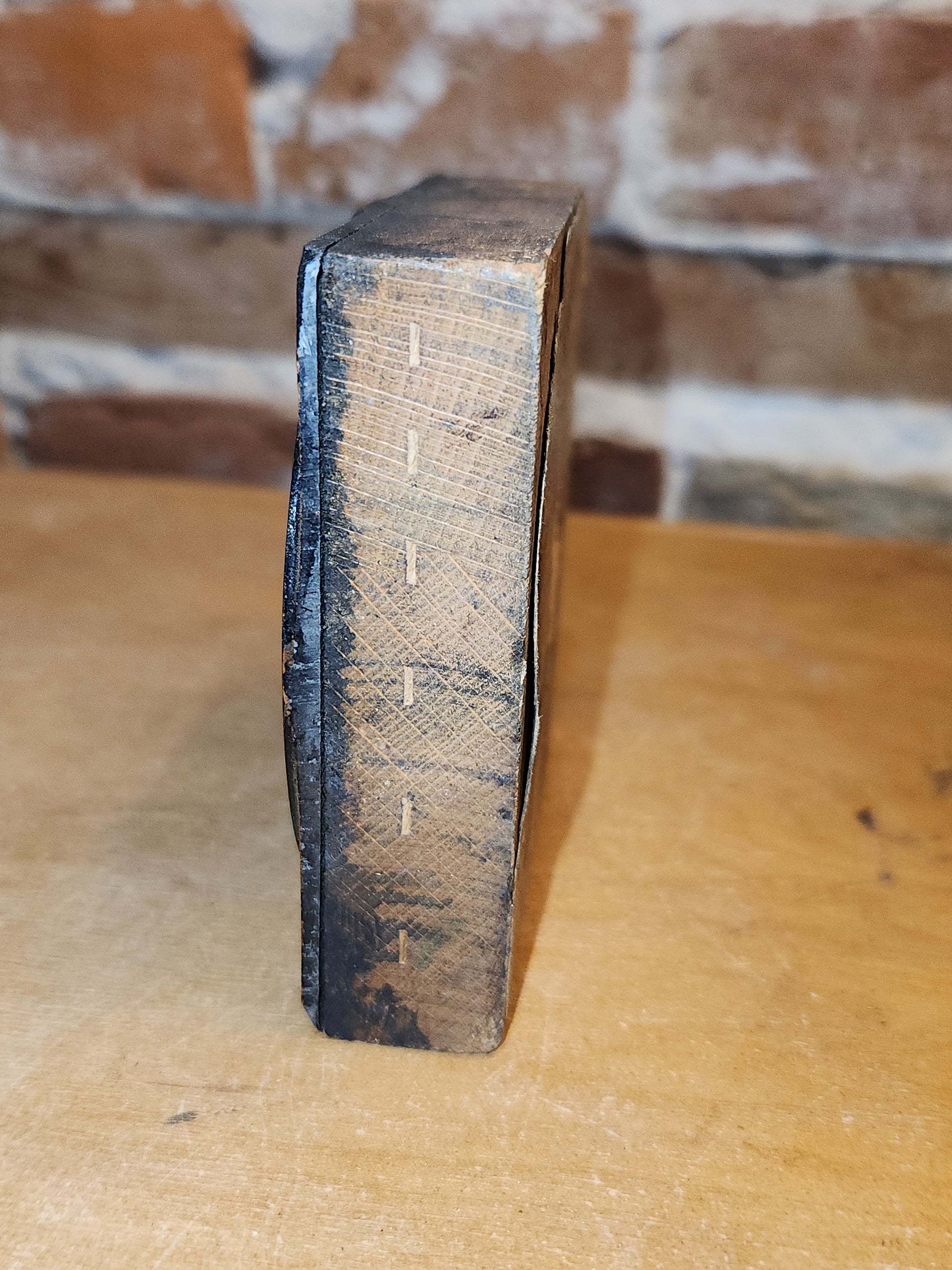 Vintage or Antique Letterpress Copper & Solid Wood Printing Block Letter O leto