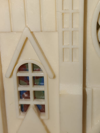 Vintage Raylite Church AS IS No Music Lighted Bulb Added Not Original