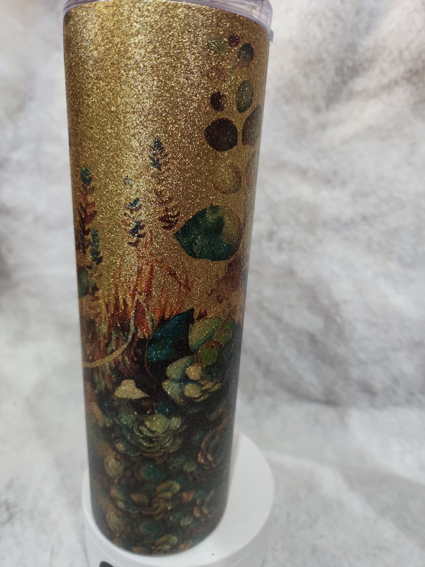 30 Oz Insulated Stainless Steel Glitter Tumbler Succulents 30su