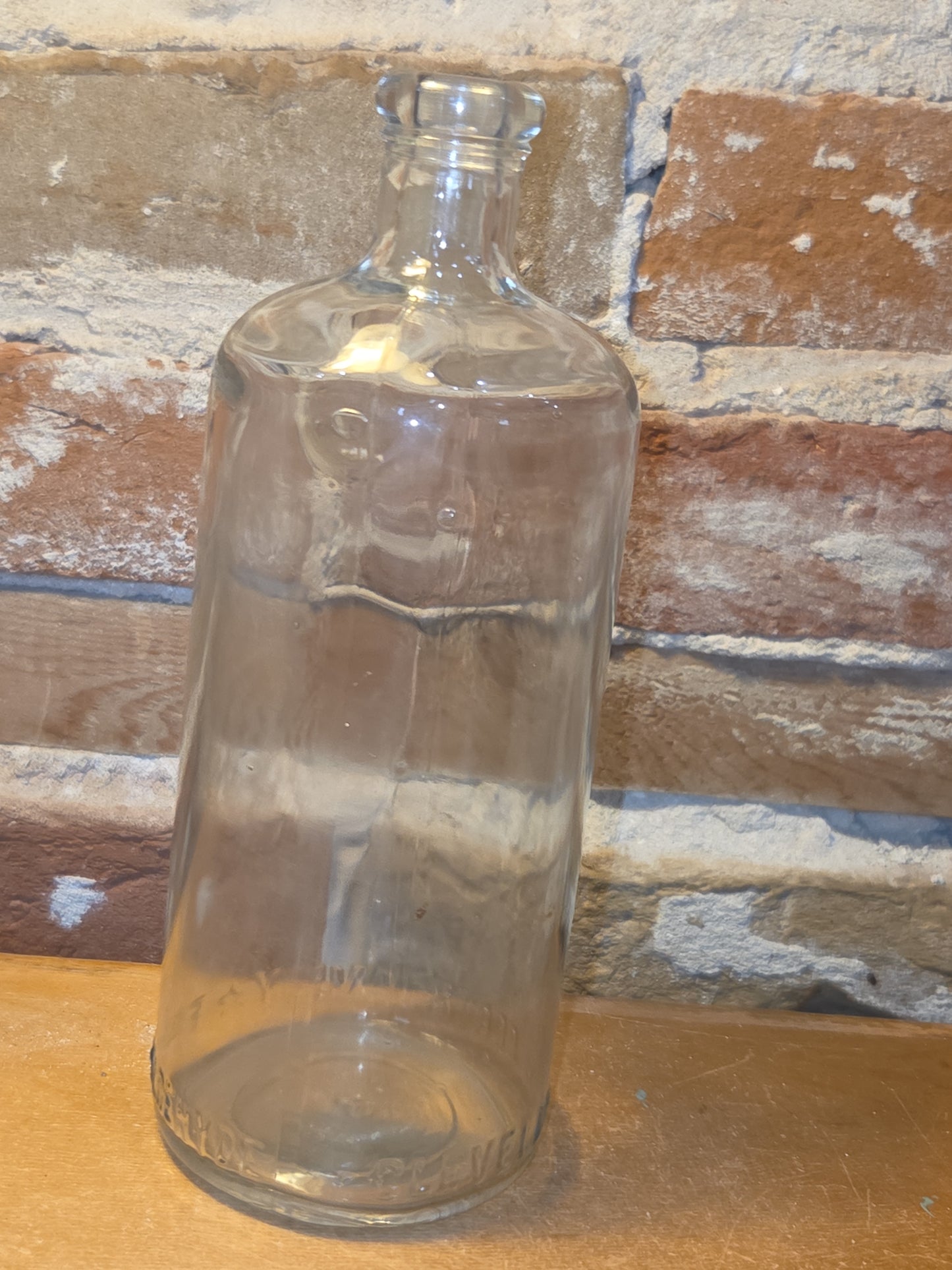 Vintage Medicine Bottle Amboy Formaldehyde Cleveland Perth Clear Glass vmb02