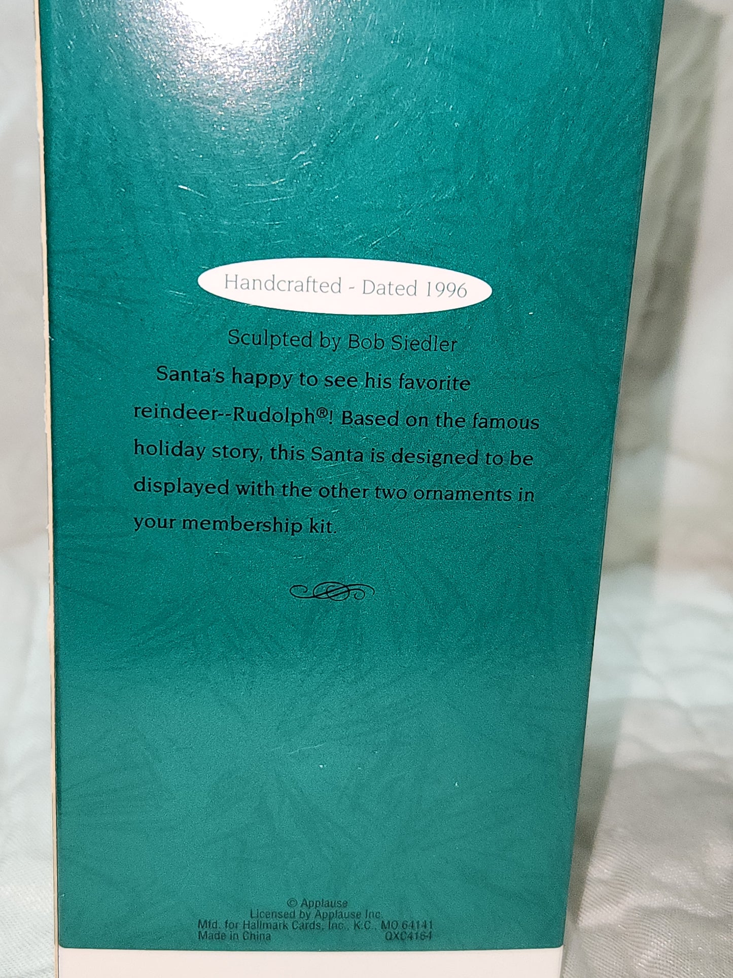 Vintage Hallmark Keepsake Christmas Collector's Club 1986 Membership Ornament Santa ho987