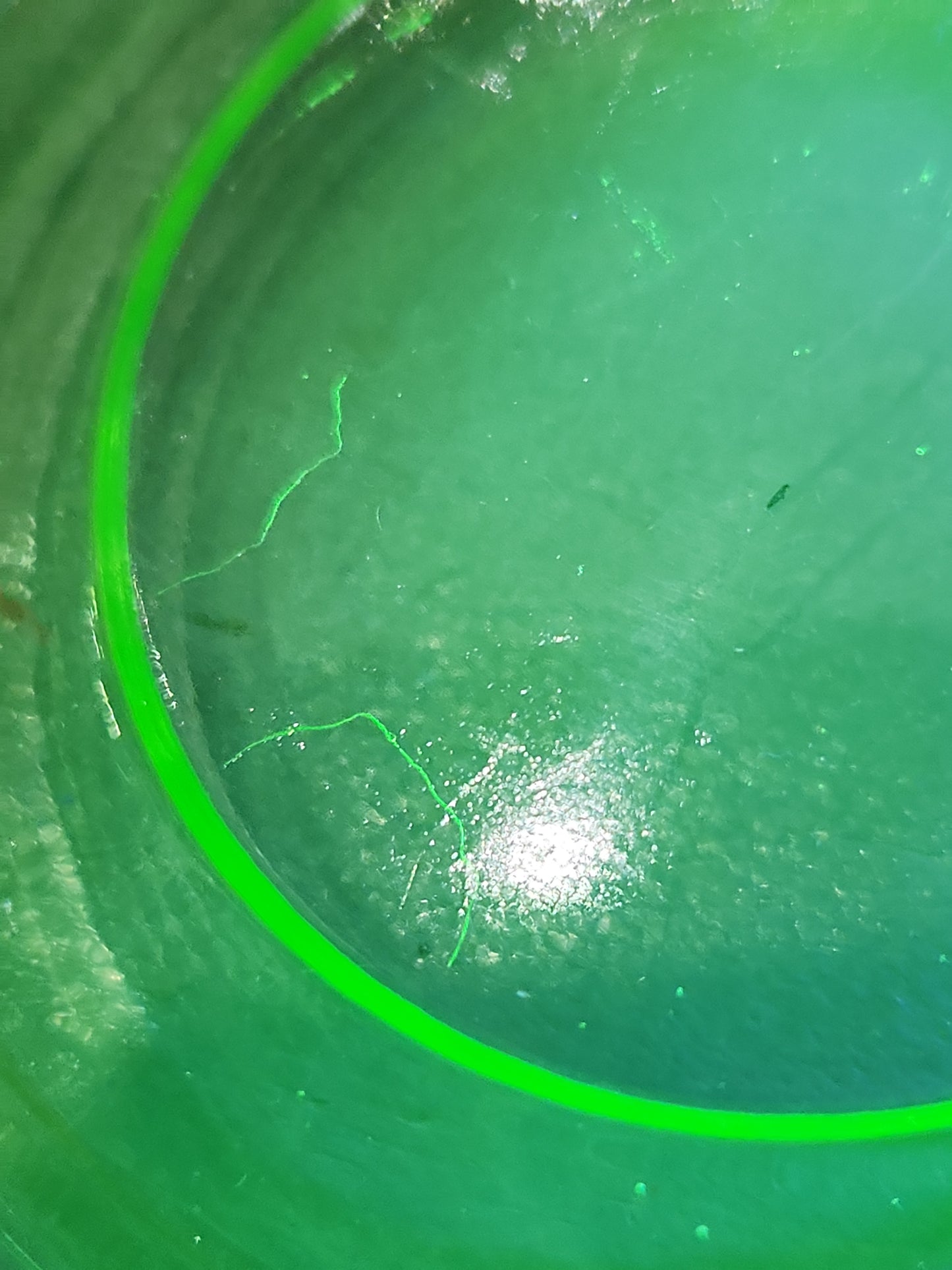 Vintage Uranium Depression Glass Tea Saucer Set of 1 AS IS ug08
