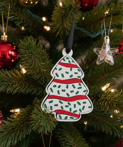 Christmas Ornament - Christmas Tree Snack Cake o990