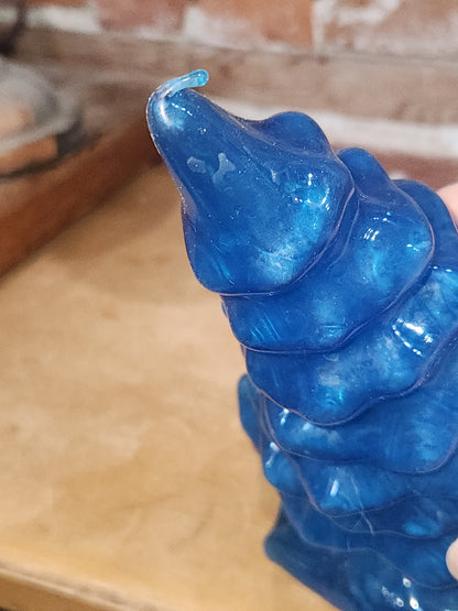Vintage Christmas Tree Ice Sculpture Mold Blue Silicone 9" Tall im2