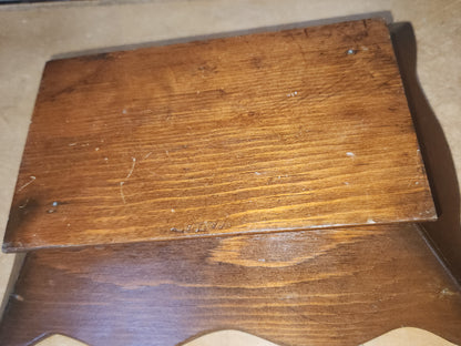 Vintage Wood Tray Trinket Candy Keys Wallet MCM 10 1/4" wt5
