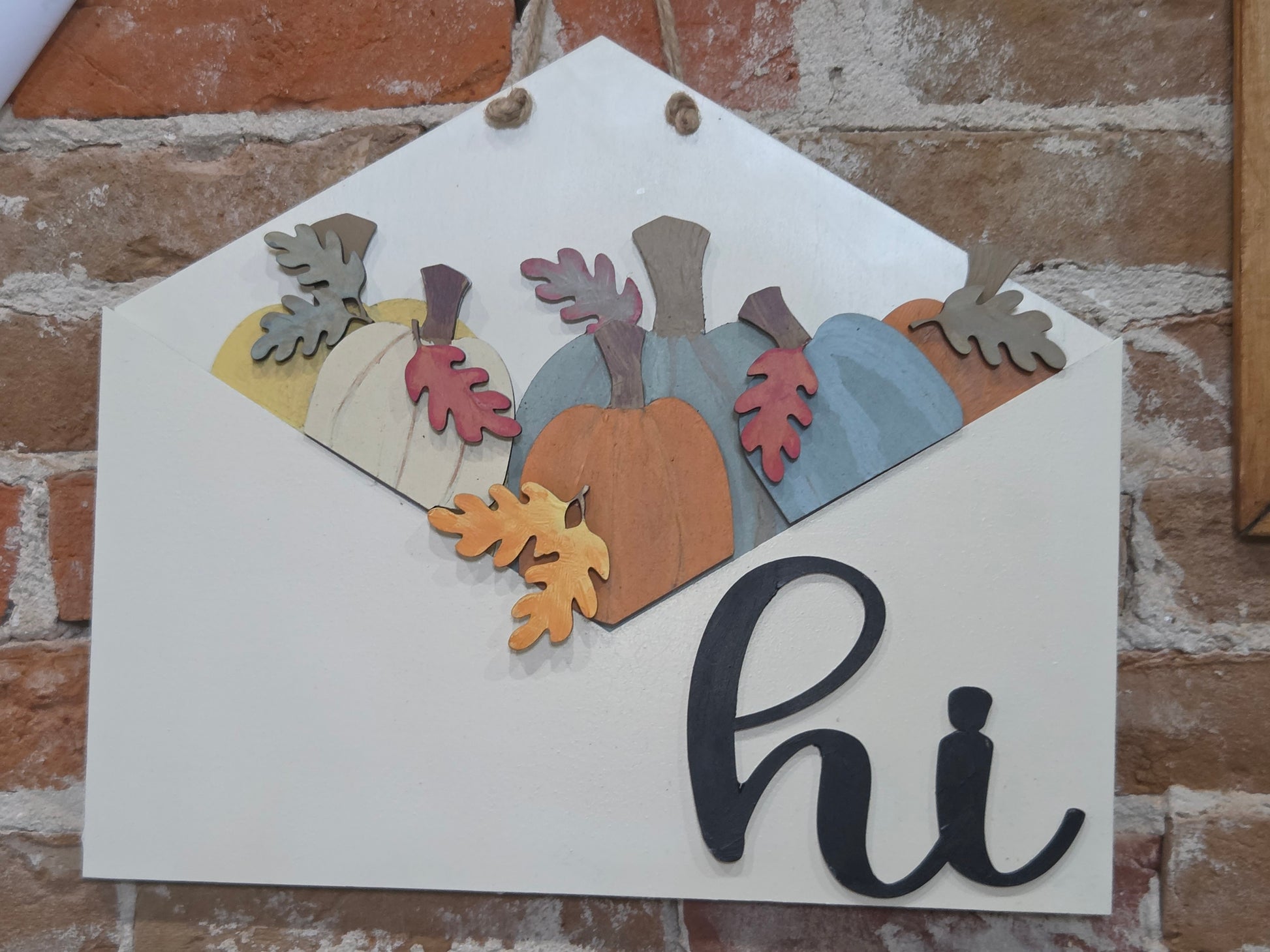 Fall Pumpkin Leaves Insert for Envelope Door Sign *sign sold seperately* EI9